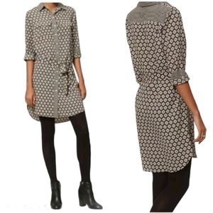 LOFT Mixed Print Shirtdress